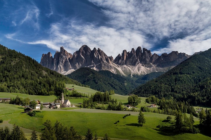 Dolomite Mountains, panoramic view