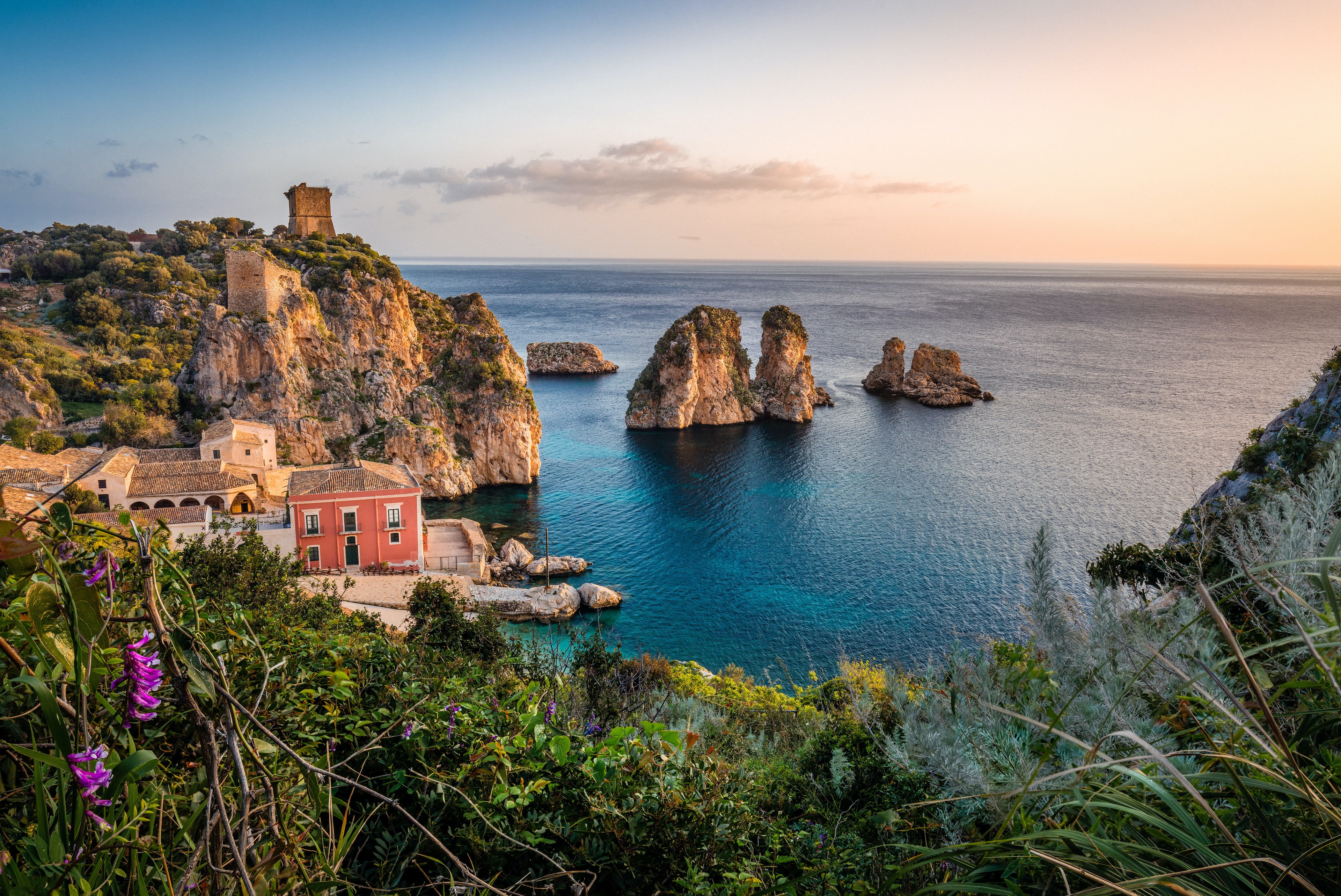 Tonnara di Scopello, Sicily-
             panoramic view