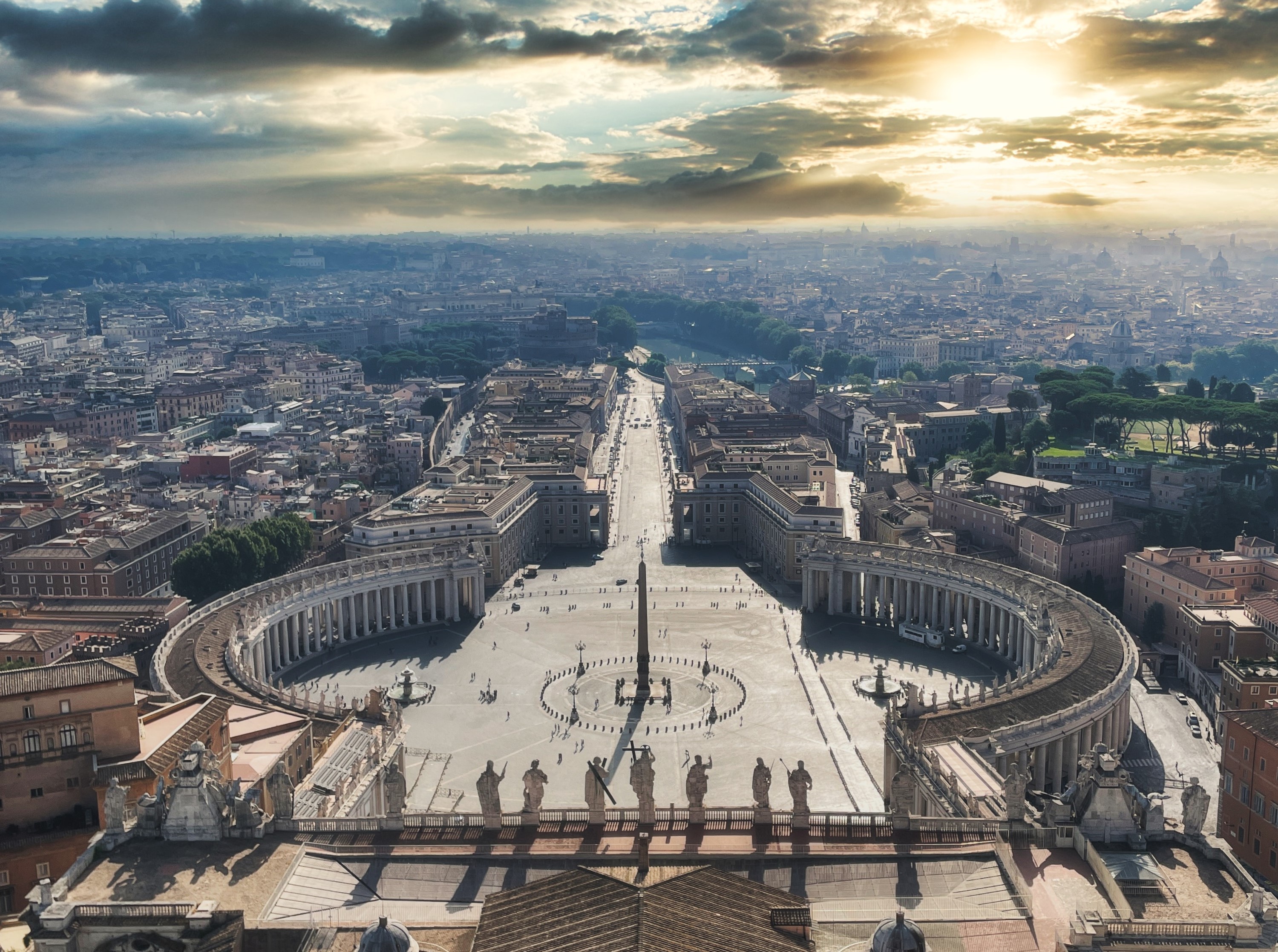 St.Peter Square, Vatican- aerial view